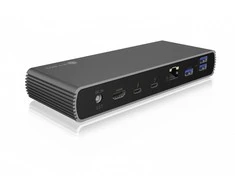 „RaidSonic ICY BOX IB-DK8801-TB4“ „Thunderbolt 4 Type-C“ prijungimo stotelė su 2 „Thunderbolt 4“ ir 4 USB3.2 Gen 2 Type-A SD kortelėmis