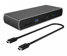 „RaidSonic ICY BOX IB-DK8801-TB4“ „Thunderbolt 4 Type-C“ prijungimo stotelė su 2 „Thunderbolt 4“ ir 4 USB3.2 Gen 2 Type-A SD kortelėmis