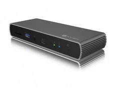 „RaidSonic ICY BOX IB-DK8801-TB4“ „Thunderbolt 4 Type-C“ prijungimo stotelė su 2 „Thunderbolt 4“ ir 4 USB3.2 Gen 2 Type-A SD kortelėmis