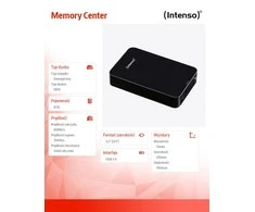 Kietasis diskas Išorinis diskas Intenso Memory Center 3.5'' 8TB USB3, Juodas