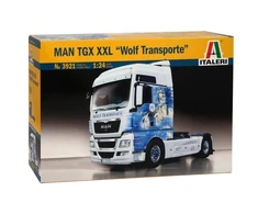 Italeri MAN TGX XXL Wolf Transporte 1/24 surenkamas sunkvežimio modelis