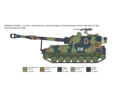 Italeri M109 A2/A3/G savaeigė haubica 1/35 plastikinis rinkinys 6589