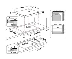 Whirlpool AKT 627/NB1 Juodas Built-in 59 cm Gas 4 zone(s)