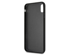 Dėklas Karl Lagerfeld KLHCI65DLHBK iPhone XsMax juoda/juodas Iconic Glitter Karl`s Head