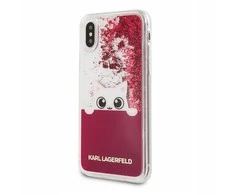 Dėklas Karl Lagerfeld dėkliukas telefonui iPhone X su blizgučiais