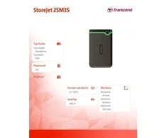 Transcend Kietasis diskas USB3 1 TB, išorinis 2,5 colio