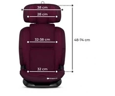 KINDERKRAFT automobilinė kėdutė ONETO3 i-Size, 76-150 cm, su ISOFIX sistema, cherry pearl, KCONE300RED0000