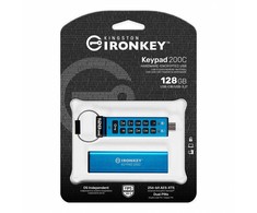 Kingston IronKey klaviatūra 200 128GB USB-C AES Encrypted