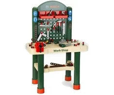 Klein Įrankių rinkinys su stalu vaikams Bosch Mini Workshop, 82 d.