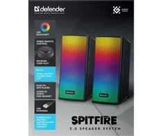 Kompiuterio kolonėlės Defender SPITFIRE 2.0 6W LED USB kompiuterio garsiakalbiai