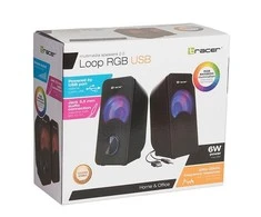 Kompiuterio kolonėlės TRACER TRAGLO46366 Garsiakalbiai 2.0 Loop RGB USB