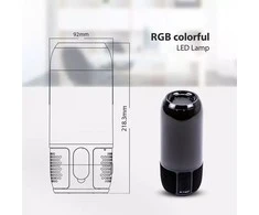 V-tac 6W Bluetooth kolonėlė su LED šviesomis, juodas, USB ir TF vieta, DC:5V