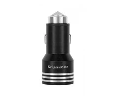 Kruger &amp; Matz 2xUSB 4800mA automobilinis įkroviklis su Quick Charge 3.0 funkcija