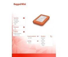 Kietasis diskas Išorinis diskas LaCie Rugged Mini 2.5'' 1TB USB3, Atsparus sukrėtimams