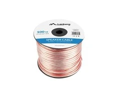 GARSIAKARBIŲ KABELAS 2X1.0MM2 100M SKAIDRUS LANBERG