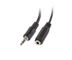 LANBERG AD-0024-BK adapteris Jack Stereo M ->Jack F x2 10cm