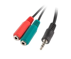LANBERG AD-0023-BK adapteris Jack Stereo Mini 4 kontaktų >Jack Mini