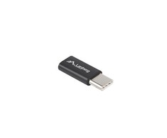 LANBERG AD-UC-UM-02 adapteris USB TYPE-C M -MICRO-B F 2.0 Juodas