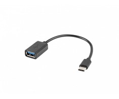 LANBERG adapter USB-C M USB-A F 2.0 0.15m OTG juodas