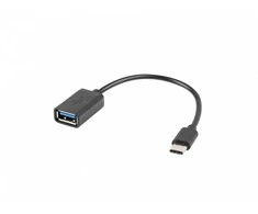 LANBERG adapter USB-C M USB-A F 2.0 0.15m OTG juodas