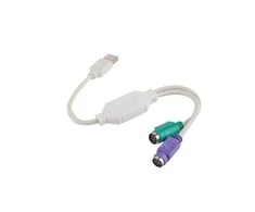 LANBERG AD-0025-W adapter USB->PS/2 x2 baltas