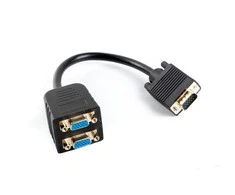 LANBERG AD-0020-BK adapter VGA->VGA x2 20cm