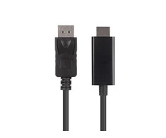 Lanberg | DisplayPort į HDMI kabelis | CA-DPHD-11CC-0010-BK | DisplayPort kištukas | HDMI kištukas | DP į HDMI | 1 m