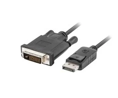 LANBERG CA-DPDV-10CU-0018-BK kabelis DisplayPort M V1.2->DVI-D M 24+1 1.8m Juodas DUAL LINK