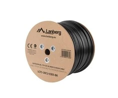 LANBERG LCF5-30CU-0305-BK Lanberg FTP kietas lauko gelis. kabelis, CU, cat.5e, 305m, pilkas