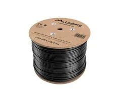 LANBERG LCF6-30CU-0305-BK Lanberg FTP kietas lauko gelis. kabelis, CU, kat.6, 305m, Pilka