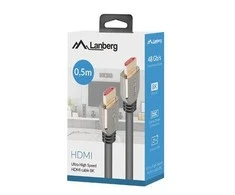 LANBERG HDMI M/M v2.1 cable 0.5m 8K 60Hz juodas