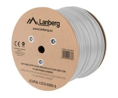 LANBERG LAN kabelis UFTP kat.6A 305m solid CU LSZH pilkas CPR fluke praėjo