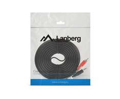 LANBERG CA-MJRC-10CC-0050-BK stereo garso kabelis Mini Jack 3.5mm M -> 2x RCA Cinch 5m