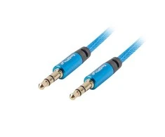 LANBERG CA-MJMJ-10CU-0010-BL Premium Cable Audio Mini lizdas, 3,5 mm 3 kontaktų. 1 m į pietus