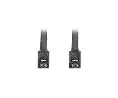 LANBERG CA-SASA-14CU-0050-BK cable SATA DATA II 6GB/S F/F 50cm METAL CLIPS Juodas