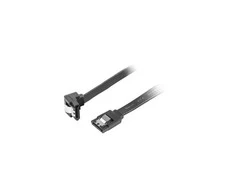 LANBERG CA-SASA-13CU-0050-BK CABLE SATA DATA II 6GB/S F/F 50cm METAL CIP ANGLED Juodas