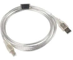 LANBERG CA-USBA-12CC-0018-TR kabelis USB 2.0 AM-BM skaidrus 1,8 m