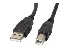 LANBERG CA-USBA-11CC-0050-BK laidas USB 2.0 AM-BM su feritu 5m juodas