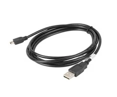 LANBERG CA-USBK-10CC-0018-BK cable USB 2.0 mini AM-BM5P 1.8m juodas