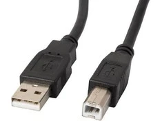 LANBERG USB-A M USB-B M 2.0 laidas 0.5m juodas feritas