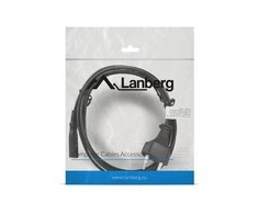 LANBERG CA-C7CA-11CC-0018-BK maitinimo kompiuterio kabelis CEE 7/16 -> C7 1,8m VDE