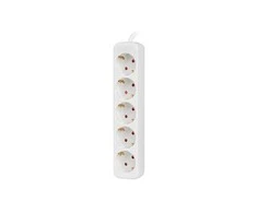 LANBERG Maitinimo juosta 5x Shuko 1,5m baltas