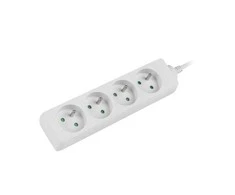LANBERG PS0-04E-0150-W 1.5M Baltas 4X 230V Lanter EXTENSION PL. CABLE FROM FULL COPPER