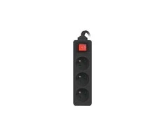 LANBERG PS1-03E-0300-BK 3M Juodas LANTERGE CURVE 3X 230V PL SU GRANDINĖS IŠJUNGIKLIU PILNAS VARINIS