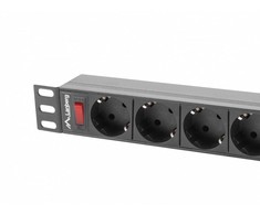 LANBERG maitinimo paskirstymo blokas PDU 19 1U 16A 9 schuko 3m juodas