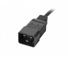 LANBERG maitinimo paskirstymo blokas PDU 19 1U 16A 2x C19 8x IEC C13 lizdai 2m juodas C20