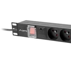 LANBERG PDU-04E04I-0200-IEC-BK PDU 1U 10A 8 lizdai 4xE-4xIEC 2m Juodas