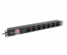 LANBERG PDU-07E-0200-IEC-BK PDU 1U 10A 7 sockets French 2m Juodas