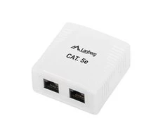 LANBERG OU5-0002-W UTP Data Box 2 prievadų RJ45 neekranuotas kat. 5E