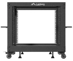 Lanberg Open Rack 9U 600x600-1100 reguliuojamas juoda